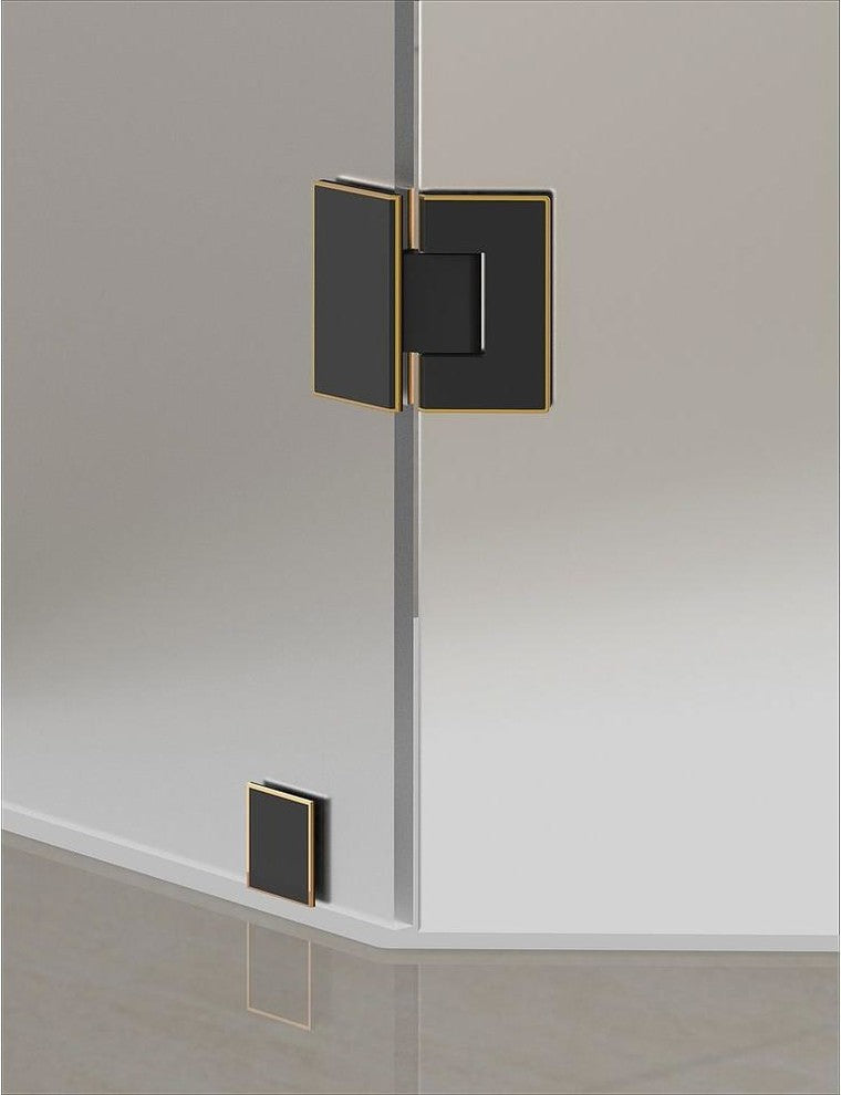 Neoscape Frameless Frosted Shower Enclosure, Oil Rubbed Bronze, 34"x34"x72"
