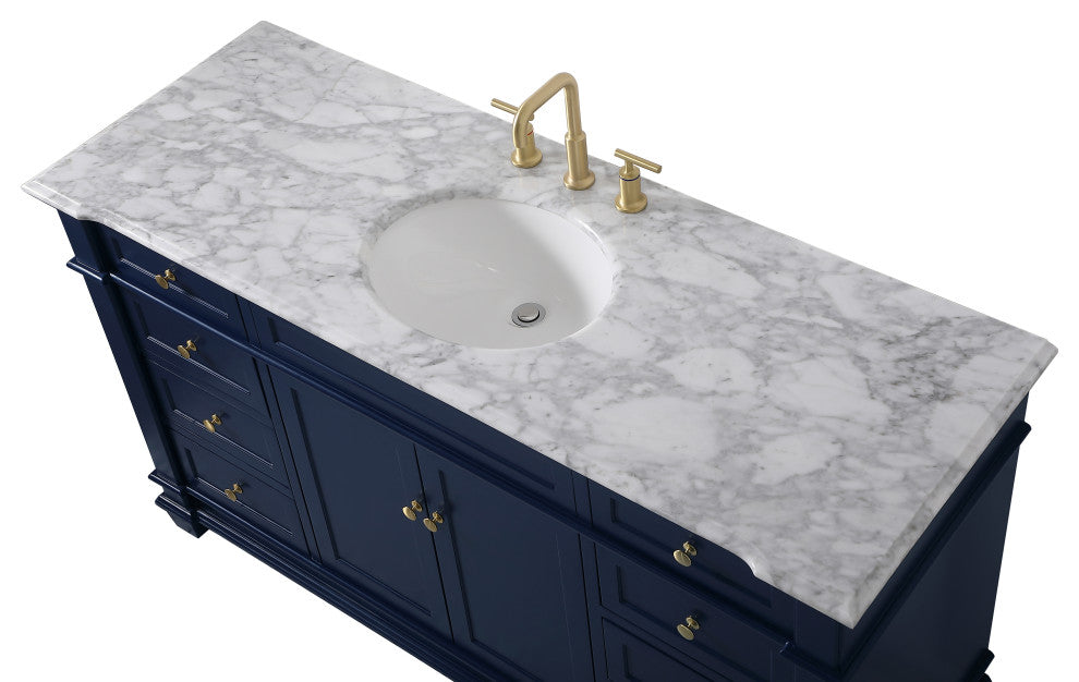 Weston Single Bathroom Vanity Set, Blue, 60