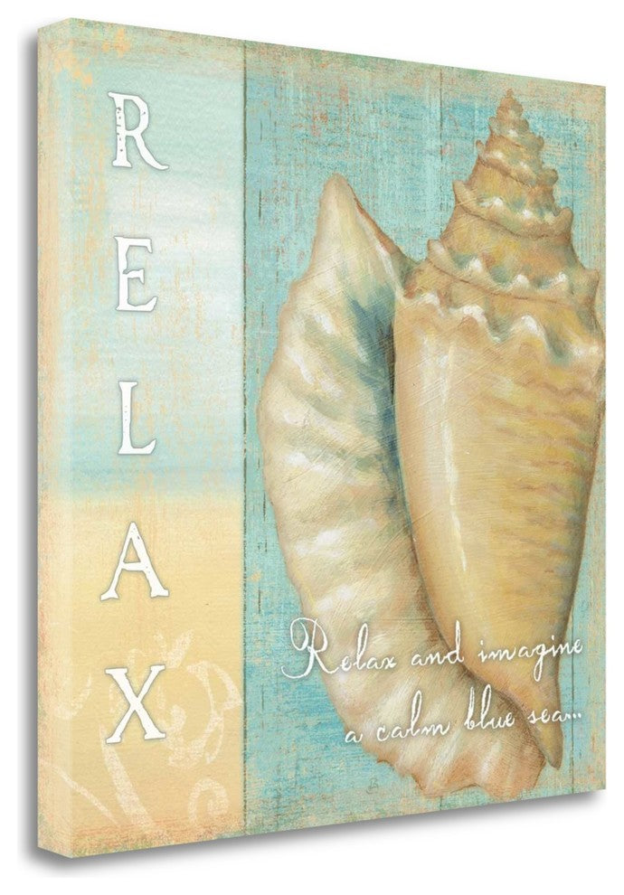 "Soft Beach Quote II" By Daphne Brissonnet, Giclee Print on Gallery Wrap Canvas