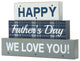 12" Lighted Wooden Happy Father's Day Block Sign