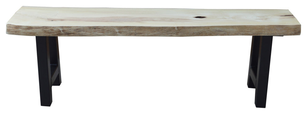 Live Edge Locust Ridgemont Bench, Unfinished, 5 Foot