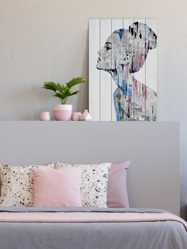 "I Feel Beautiful" Painting Print on White Wood, 40"x60"