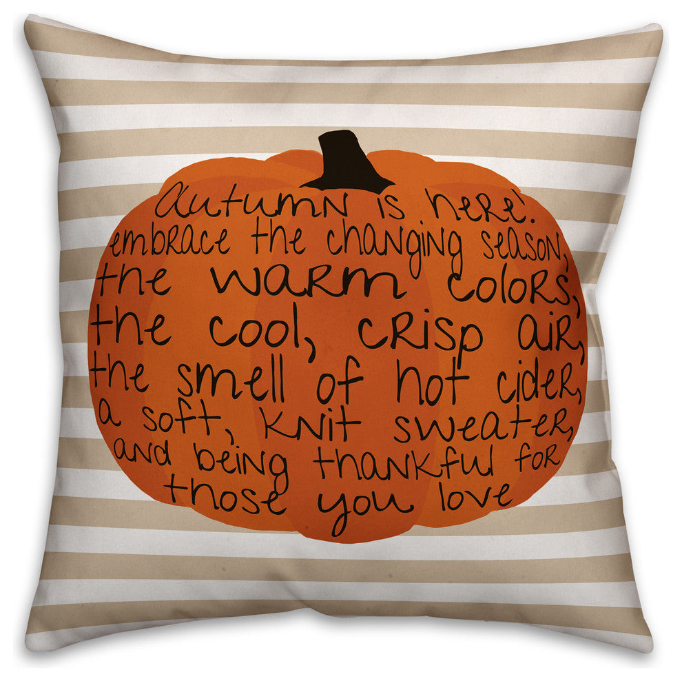 Embrace Autumn 16x16 Spun Poly Pillow
