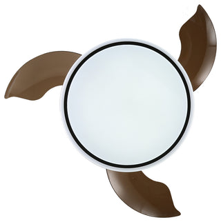 42" Modern Drum Ceiling Fan with Retractable Blades, 3-speed, light and Remote, Black