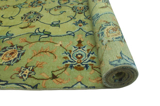 Fine Vintage Distressed Daphne Lt. Green/Green Rug, 6'6 x 9'10
