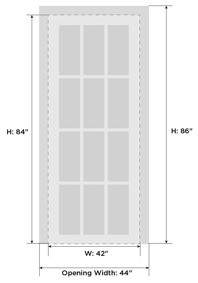 Interior Solid French Door 42x84"