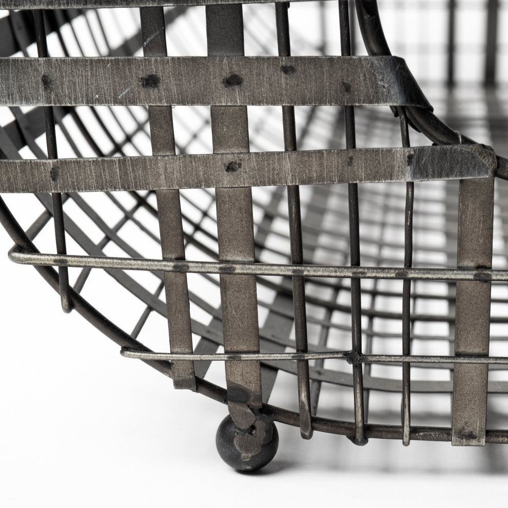 Kenneth Gray Metal Baskets, 2-Piece Set