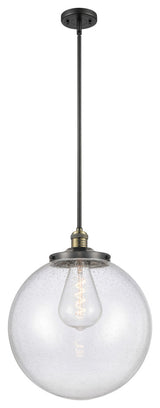 Beacon Pendant, Black Antique Brass, Seedy