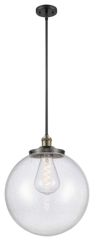 Beacon Pendant, Black Antique Brass, Seedy