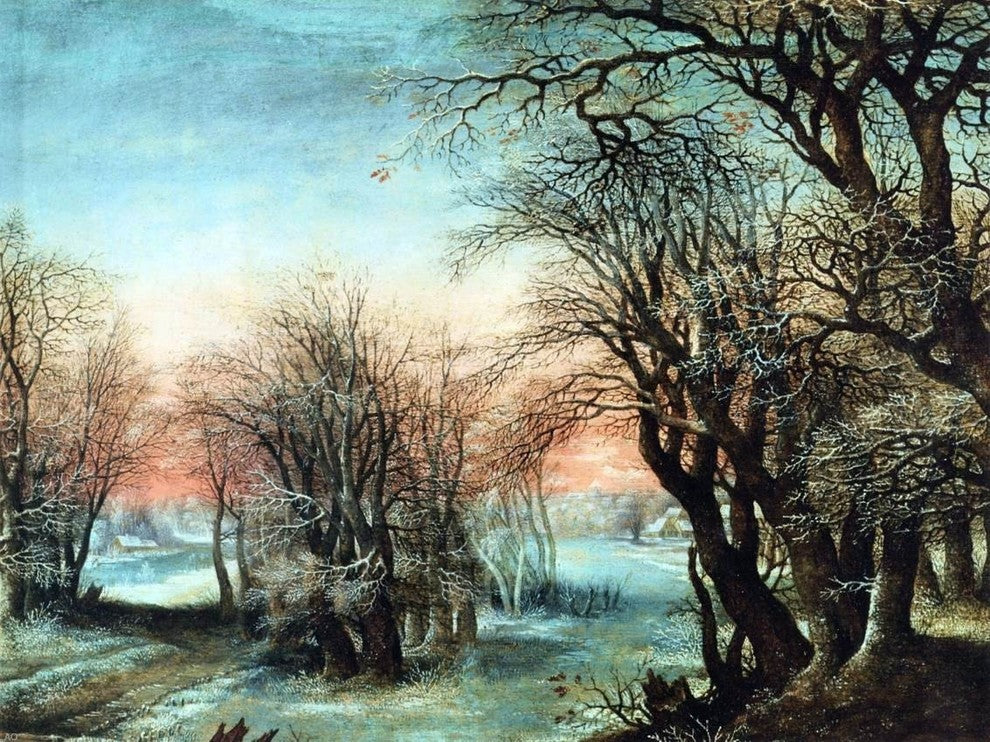 Denis Van Alsloot Winter Landscape, Gallery Wrapped Canvas Print, 21"x28"
