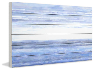 "The Ocean" Print on White Wood, 60"x40"