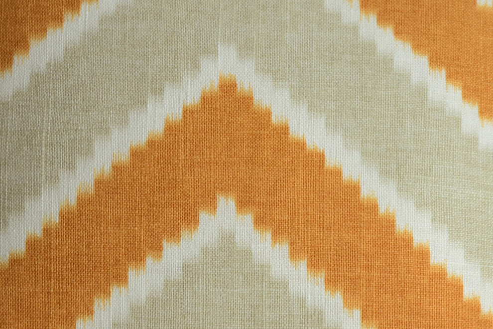 Chevron Pillow, Tan/Orange, Without Insert