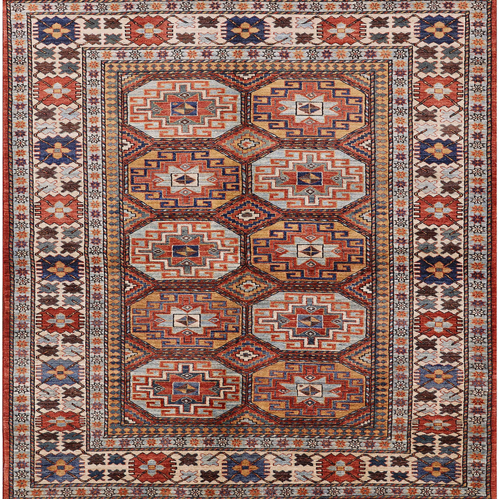 Ahgly Company Indoor Square Mid-Century Modern Area Rugs, 4' Square