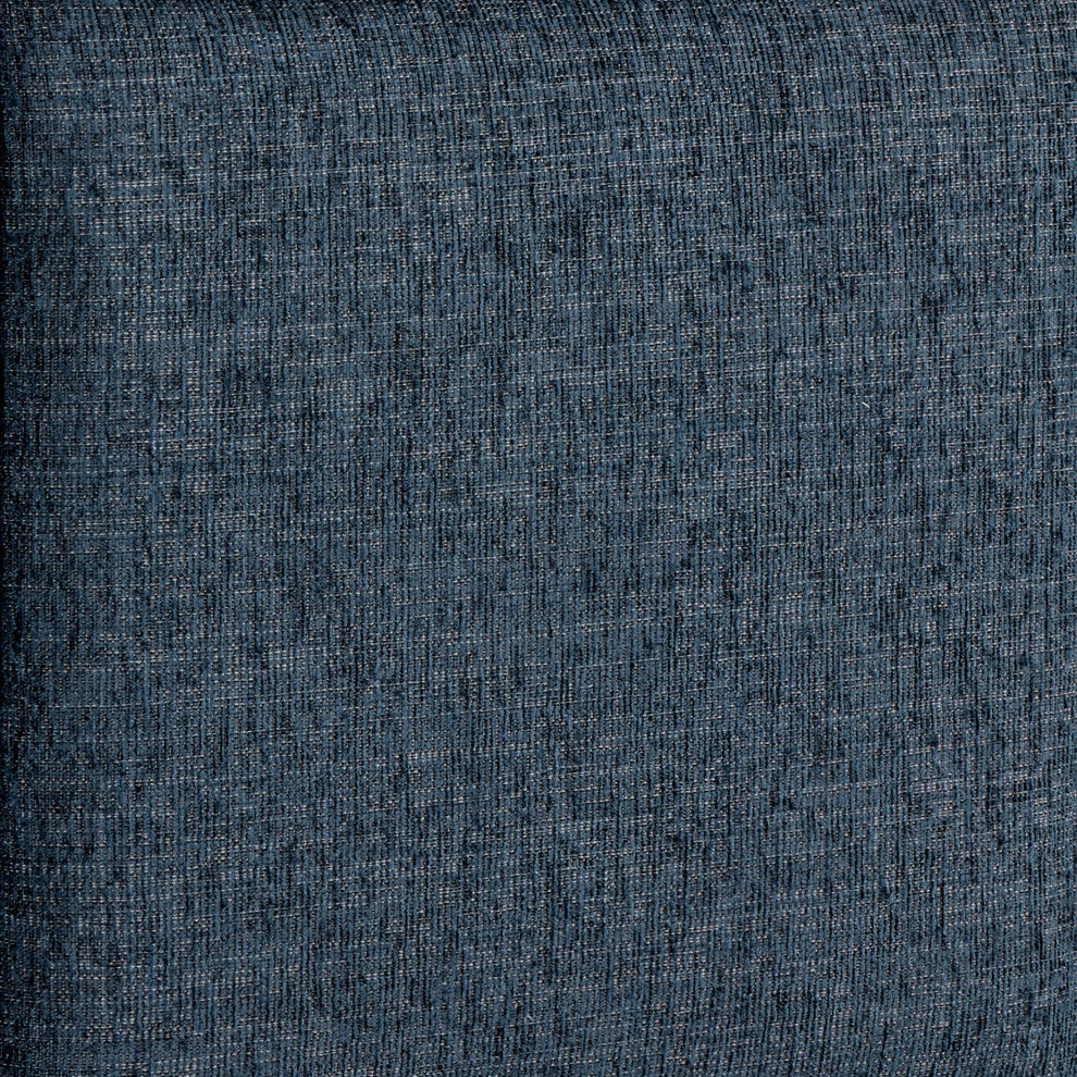 Legends Home King Size Navy Blue Denim Squares Upholstered Platform Bed
