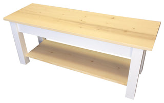 Nantucket Bench With Shelf, 54"