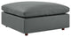 Commix Down Filled Overstuffed Vegan Leather 6-Piece Sectional Sofa - Gray