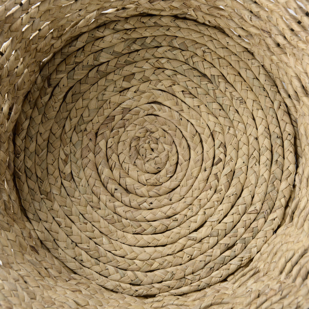 Set of Three Metal and Wicker Storage Baskets