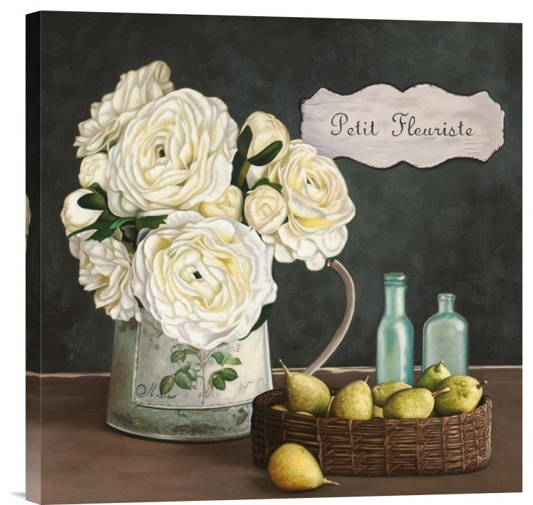 "Petit Fleuriste II" Stretched Canvas Giclee by Pierre Benson, 18"x18"