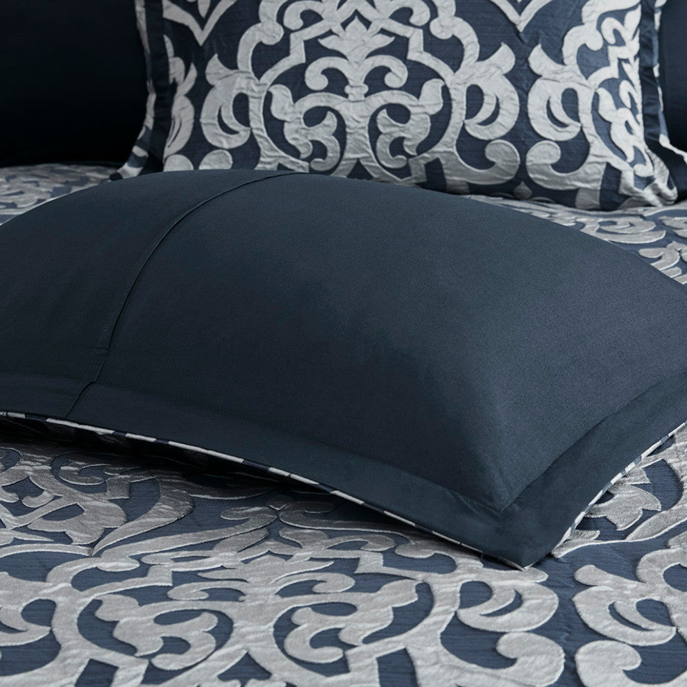 Madison Park Odette 8 Piece Jacquard Comforter Set