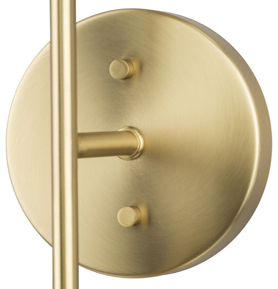 Haas Collection 2-Light Mid-Century Modern Wall Sconce, Brushed Bronze