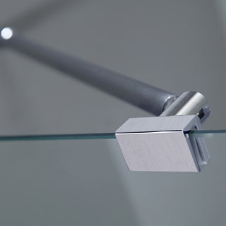 Neoscape 34"x34"x72" Completely Frameless Neo-Angle Shower Enclosure, Stainless