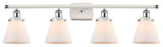 Innovations 916-4W-WPC-G61 4-Light Bath Vanity Light, White, Polished Chrome
