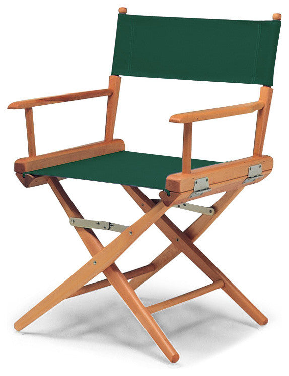 World Famous Dining Height Director Chair, Various Finish, Forest Green, Varnish