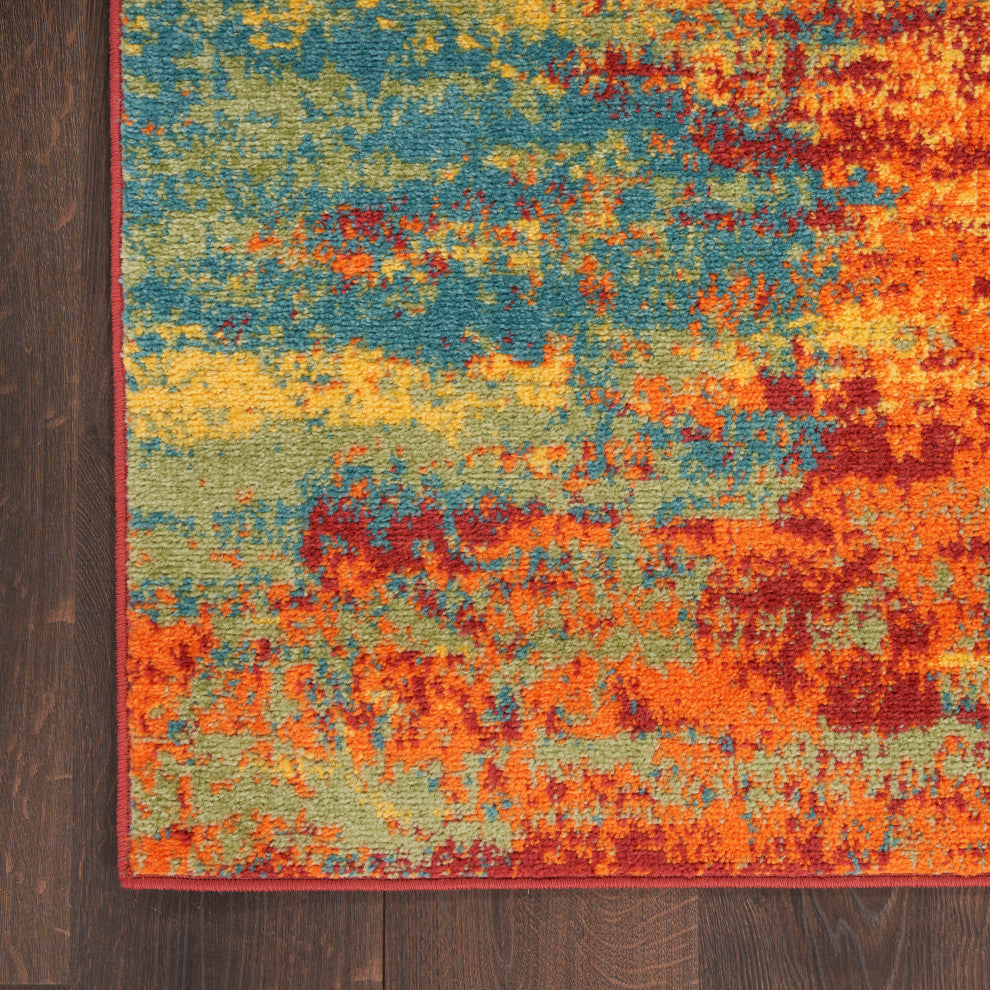 Nourison Essentials 5'' x 7'' Flame Modern Rug