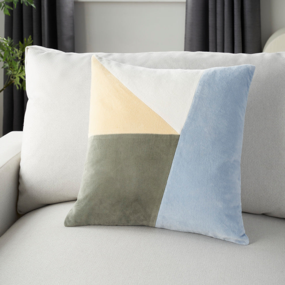 Mina Victory CN031 Throw Pillow, Ocean, 18" x 18"