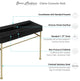 Claire 40" Ceramic Console Sink Matte Black Basin Gold Legs