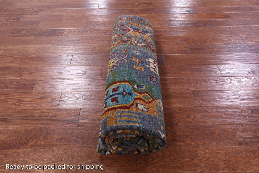 Hand-Knotted Tribal Fine Serapi Rug 6' 9" X 10' 0" - Q12488