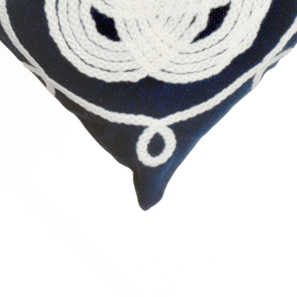 Visions II Ornamental Knot Pillow, Navy, 12"x20"