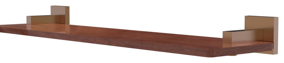 Montero 22" Solid Wood Shelf, Brushed Bronze