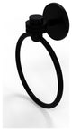 Satellite Orbit One Towel Ring With Dotted Accent, Matte Black