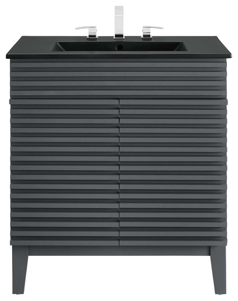 Render 30" Bathroom Vanity, Gray Black
