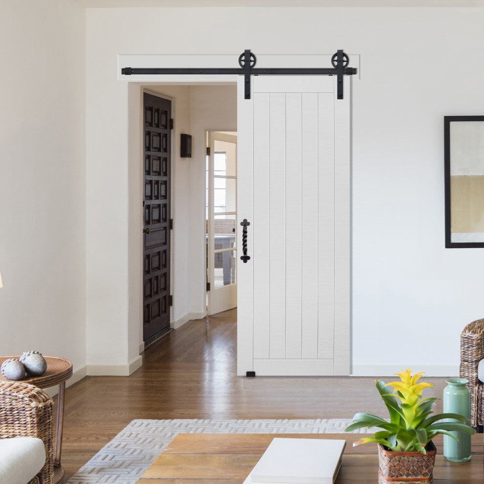 1 Panel Plank MDF Door, 42" X 84"