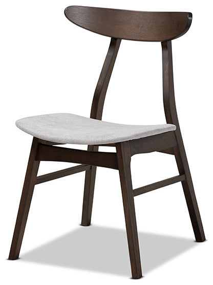 Britte Modern-Light Gray Fabric Dark Oak Brown 5-Piece Wood Dining Set