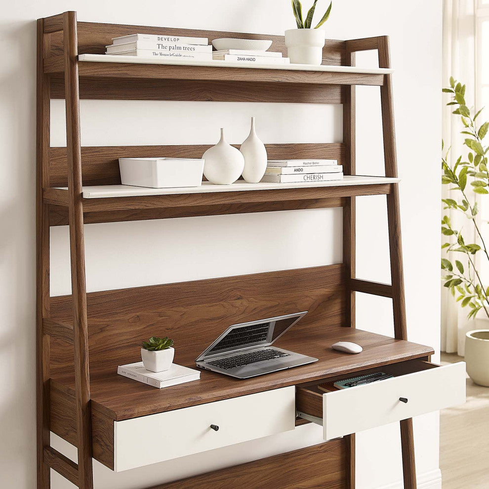 Bixby Office Desk, Walnut White