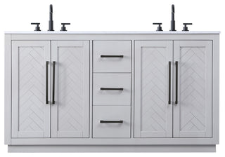 Home Living 60" Double Bathroom Vanity, Grey