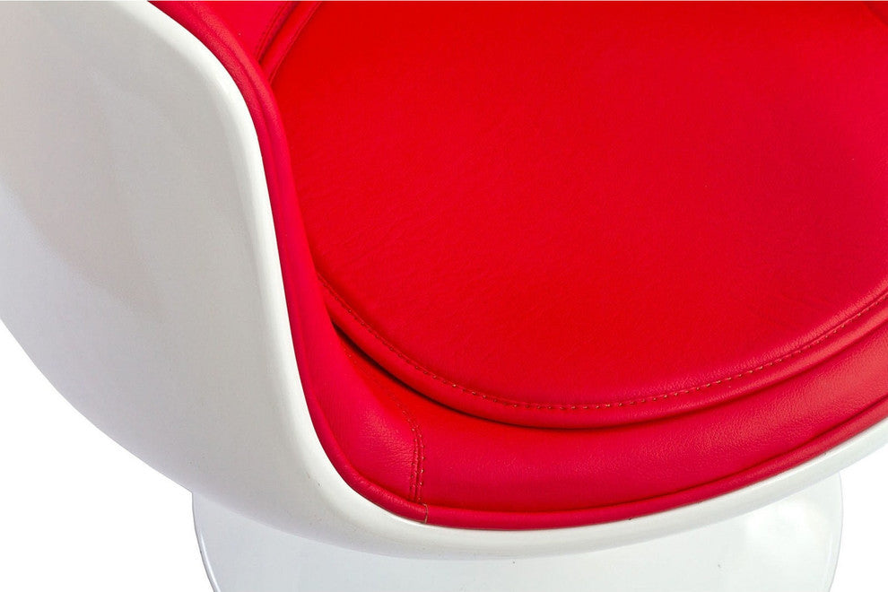 Modern Contemporary Kitchen Dining Armchair Red