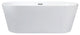 Lexora Melina Freestanding Acrylic Bathtub, Chrome Drain