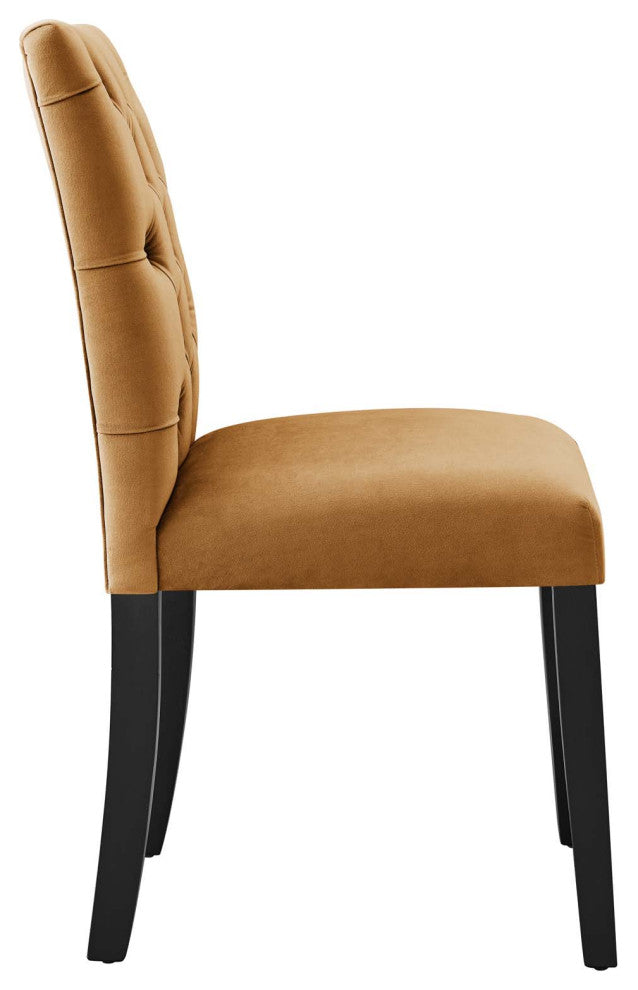 Duchess Performance Velvet Dining Chairs, Set of 2, Cognac