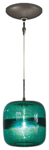 Light Low Voltage Pendant And Canopy Kit, Amber Bronze, Teal Bronze