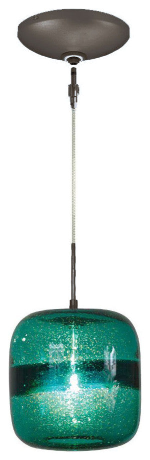 Light Low Voltage Pendant And Canopy Kit, Amber Bronze, Teal Bronze