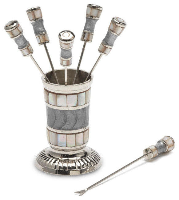 Classic Cocktail Pick Set, Platinum