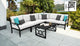 kathy ireland Madison Ave. 7 Piece Aluminum Patio Furniture Set 07b, Alabaster