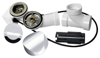 UNI-FLOW Rico Cable Action Drain and Overflow Kit, Chrome