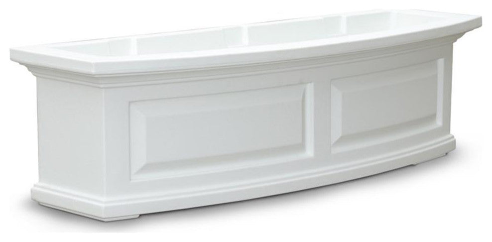 Mayne Nantucket 3ft Weatherproof Traditional Plastic Window Box in White