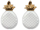 Gold Pineapple Plate Large Set of 2