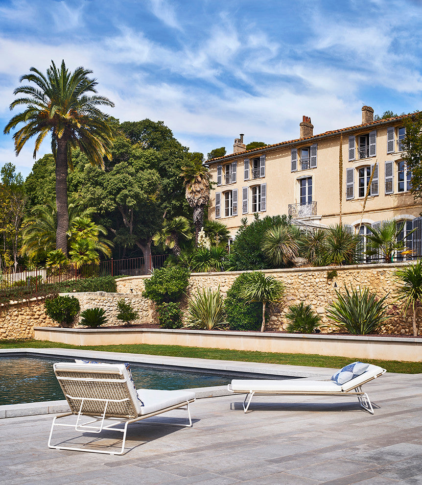 OASIQ SANDUR Sun Lounger, Rope: Taupe, Cushions: Natural, Frame: Stainless Steel